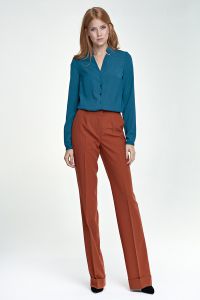 Spodnie z mankietem - rudy - SD26