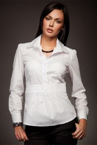 Wyjątkowa koszula w modnym fasonie - biały - K23