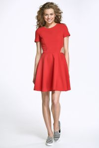 Sukienka z wycięciami - czerwony - AL26