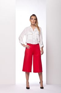 L111 Eleganckie oryginalne spodnie 3/4 czerwony
