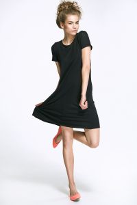 Sukienka z kokardą - czarny - AL31