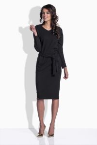 L157 Długa elegancka sukienka czarny