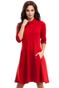 MOE279 sukienka czerwona