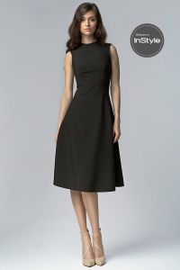 Elegancka sukienki MIDI - czarny - S62